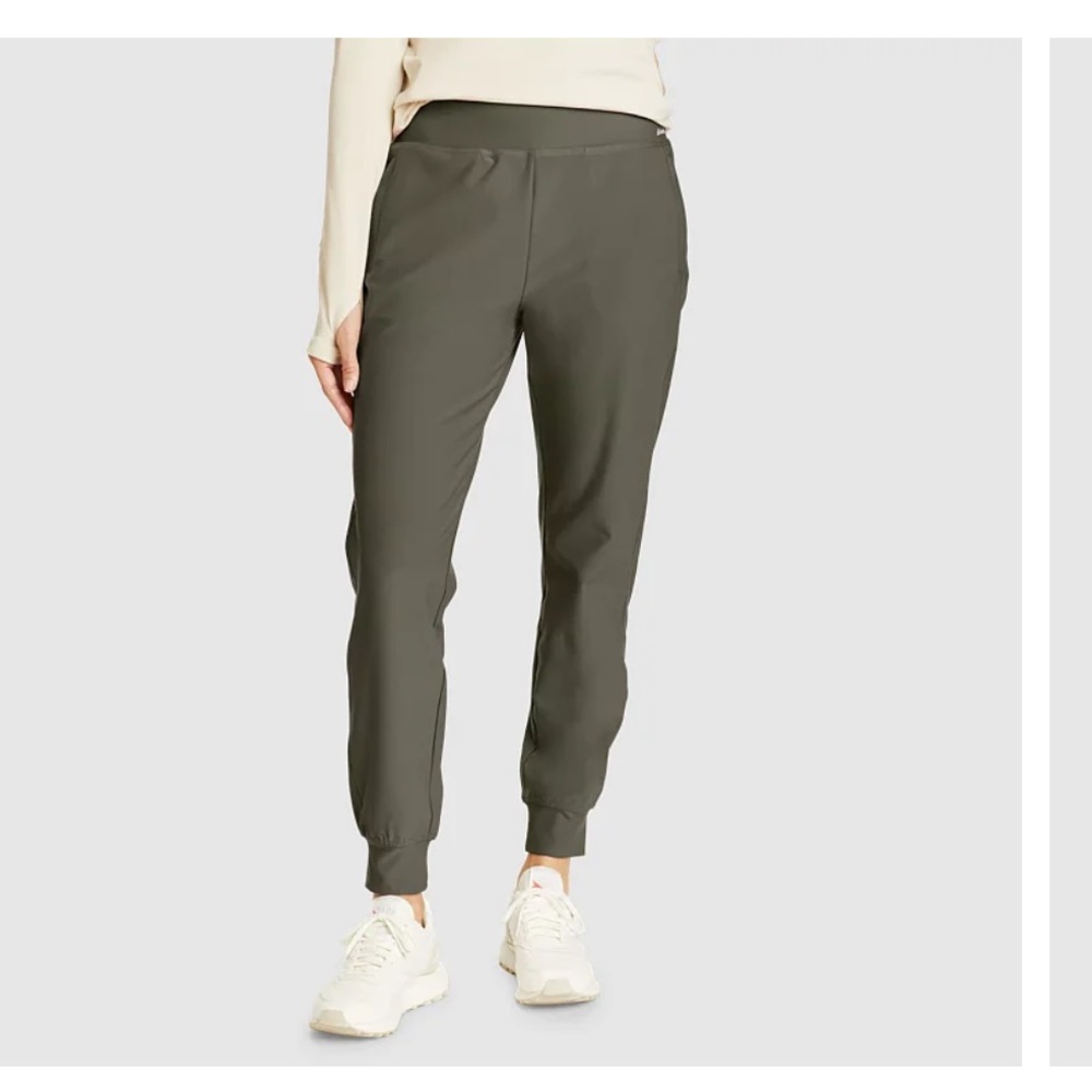 NEW EDDIE BAUER WOMEN SMALL TRAIL TIGHT JOGGERS IN SHADE DARK LODEN